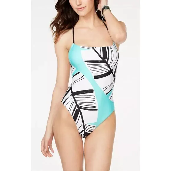 NEW. Trina Turk palm leaf one piece.Size 8. Retails. $164